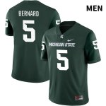 Men's Michigan State Spartans NCAA #5 Germie Bernard Green NIL 2022 Authentic Nike Stitched College Football Jersey IF32P66LX